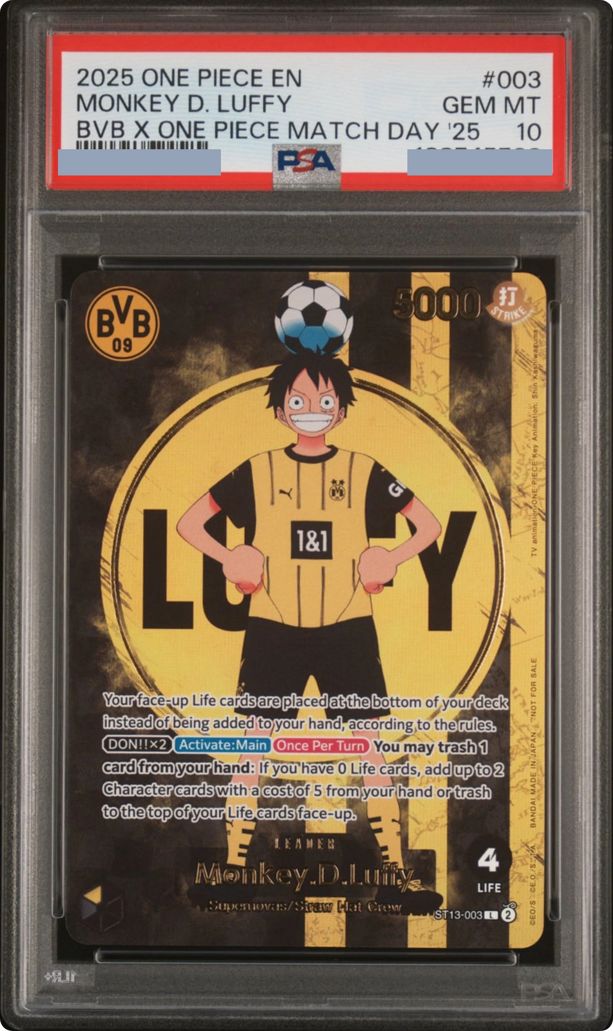 2025 Monkey.D.Luffy L [ST13-003] EN PSA 10